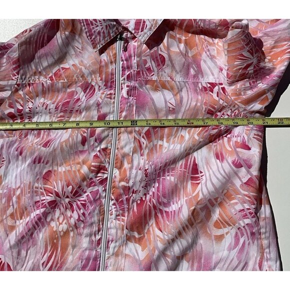 Vintage Drapers & Damons Jacket Womens Size M Floral Pink Multicolored Zip Down - Picture 4 of 15